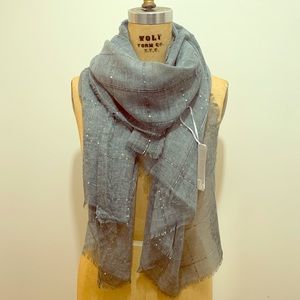 Tilo Scarf Grey Metallic/Sequin